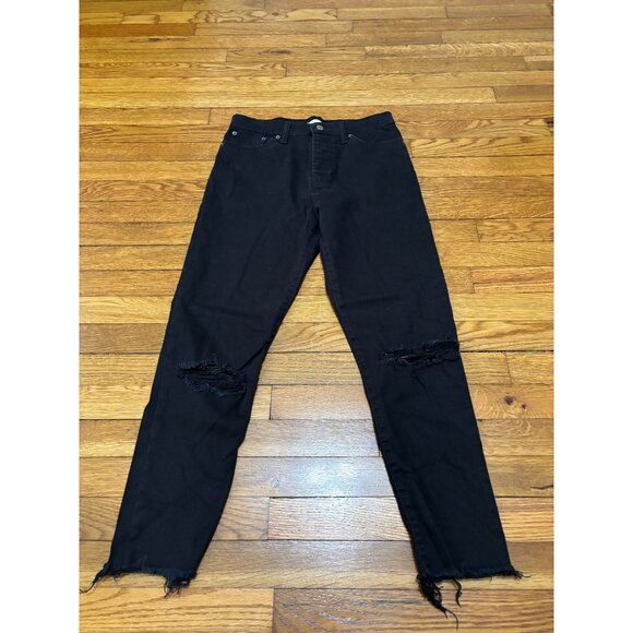 Levi's Womens Wedgie Skinny Jeans Size 29 29x26 Black Denim Button Fly Pants - Picture 2 of 8